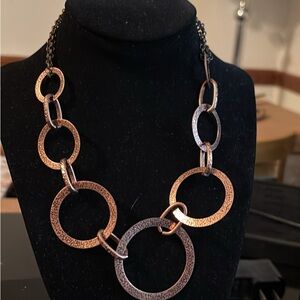 Chunky Copper Circle Necklace